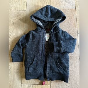 5/$20* Heather grey Cat & Jack fleece lined zip-up hooded sweatshirt- Size 2T